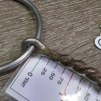 Thin Single Twisted Wire Sweet Iron Western v.fine Loose Ring Bit *gc, residue, bent ring
