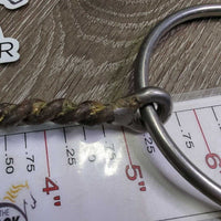 Thin Single Twisted Wire Sweet Iron Western v.fine Loose Ring Bit *gc, residue, bent ring
