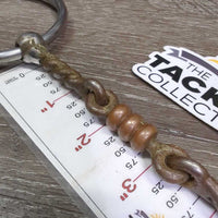 "FWS" Loose Ring Twisted Wire Dog Bone Roller Western Snaffle Bit *gc, dirt, rust
