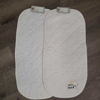 Pr Quilt Cotton Wraps *gc/fair, clean, threads, frays, undone stitching, pilly, mnr hair, dirt

