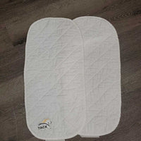 Pr Quilt Cotton Wraps *gc/fair, clean, threads, frays, undone stitching, pilly, mnr hair, dirt

