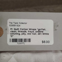 Pr Quilt Cotton Wraps *gc/fair, clean, threads, frays, undone stitching, pilly, mnr hair, dirt
