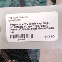 x.hvy Mesh Hay Bag, adjustable straps *vgc, clean, VERY Musty?SMELLS, older
