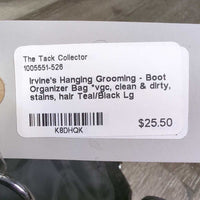 Hanging Grooming - Boot Organizer Bag *vgc, clean & dirty, stains, weak-ish velcro
