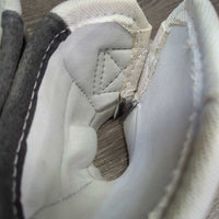 High Top "Collar" No Turn Bell Boots, velcro *vgc, clean, mnr dingy & stains, older?
