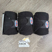 3 Fleece Polo Wraps *gc, mnr hair, clean, clumpy, stretched edges
