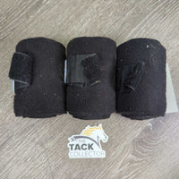3 Fleece Polo Wraps *gc, mnr hair, clean, clumpy, stretched edges
