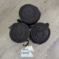 3 Fleece Polo Wraps *gc, mnr hair, clean, clumpy, stretched edges
