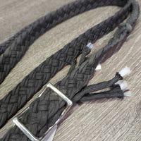 Nylon Braided Barrel - Roper Loop Reins, 2 Conway Buckles *gc/fair, mnr dirt, faded & frayed/unbraided ends
