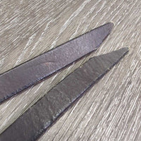 Pr Leather Split Reins, Chicago screws *vgc, clean, stiff, creases/folds
