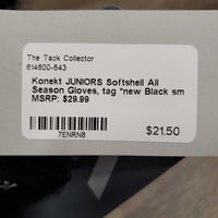 JUNIORS Softshell All Season Gloves, tag *new
