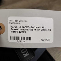 JUNIORS Softshell All Season Gloves, tag *new
