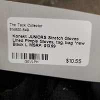 JUNIORS Stretch Gloves Lined Pimple Gloves, tag, bag *new

