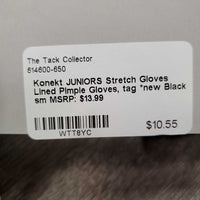 JUNIORS Stretch Gloves Lined Pimple Gloves, tag *new
