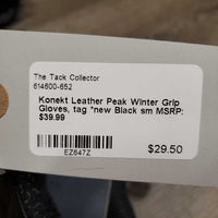 Leather Peak Winter Grip Gloves, tag *new
