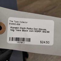 Cloth Polka Dot Gloves, tag *new

