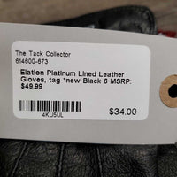 Lined Leather Gloves, tag *new
