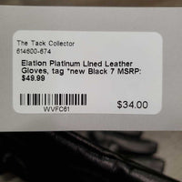 Lined Leather Gloves, tag *new
