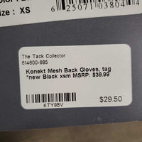 Mesh Back Gloves, tag *new
