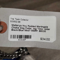 Hvy Padded Martingale Choke Dog Collar, tag *new, older
