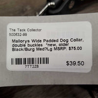 Wide Padded Dog Collar, double buckles *new, older
