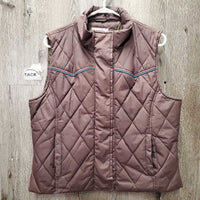 Light Quilt Vest, Zipper & Snaps *gc, stains, dirt

