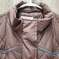 Light Quilt Vest, Zipper & Snaps *gc, stains, dirt

