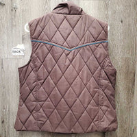 Light Quilt Vest, Zipper & Snaps *gc, stains, dirt
