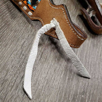 One Ear Headstall, Beaded, laces *like new, mnr scrapes, dents & stains

