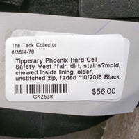 Hard Cell Safety Vest *fair, dirt, stains?mold, chewed inside lining, older, unstitched zip, faded *10/2015
