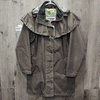 "Windsor" Coat, Snap Off Hood *gc, v.dirty, residue, stains, v.creased & crinkled
