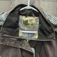 "Windsor" Coat, Snap Off Hood *gc, v.dirty, residue, stains, v.creased & crinkled
