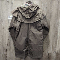 "Windsor" Coat, Snap Off Hood *gc, v.dirty, residue, stains, v.creased & crinkled
