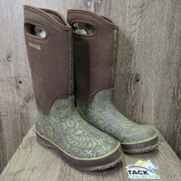 "Classic High Fern" Tall Muck Boots *gc, dirt/residue, v.worn heels, faded, scuffs, rubs, pills

