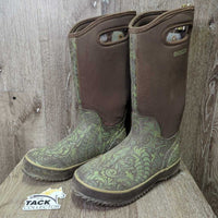 "Classic High Fern" Tall Muck Boots *gc, dirt/residue, v.worn heels, faded, scuffs, rubs, pills
