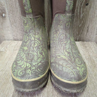 "Classic High Fern" Tall Muck Boots *gc, dirt/residue, v.worn heels, faded, scuffs, rubs, pills
