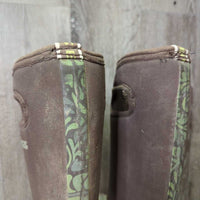 "Classic High Fern" Tall Muck Boots *gc, dirt/residue, v.worn heels, faded, scuffs, rubs, pills
