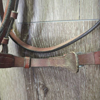 Rsd Bridle, Braided Reins *vgc/gc, clean & mnr dust, creases, edge rubs & scrapes, v.stiff, unstitched
