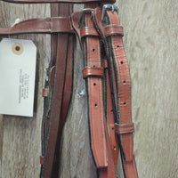 Rsd Bridle, Braided Reins *vgc/gc, clean & mnr dust, creases, edge rubs & scrapes, v.stiff, unstitched
