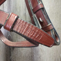 Rsd Bridle, Braided Reins *vgc/gc, clean & mnr dust, creases, edge rubs & scrapes, v.stiff, unstitched
