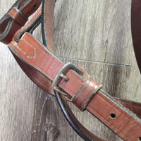 Rsd Bridle, Braided Reins *vgc/gc, clean & mnr dust, creases, edge rubs & scrapes, v.stiff, unstitched
