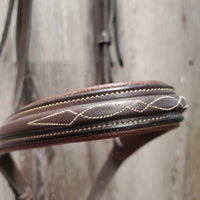 FS Rsd Padded Bridle, Braided Reins *NO CHEEKS, vgc, mnr scrapes, rubs, dirty seams, xholes, bent
