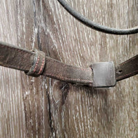 FS Rsd Padded Bridle, Braided Reins *NO CHEEKS, vgc, mnr scrapes, rubs, dirty seams, xholes, bent
