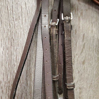 FS Rsd Padded Bridle, Braided Reins *NO CHEEKS, vgc, mnr scrapes, rubs, dirty seams, xholes, bent
