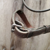 FS Rsd Padded Bridle, Braided Reins *NO CHEEKS, vgc, mnr scrapes, rubs, dirty seams, xholes, bent
