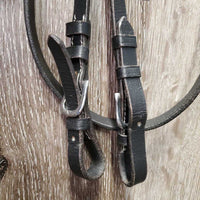 Rsd Monocrown Bridle, Buckles *gc/fair, No Noseband, residue, v.stiff & dry, twist, chews, tight keepers
