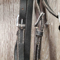 Rsd Monocrown Bridle, Buckles *gc/fair, No Noseband, residue, v.stiff & dry, twist, chews, tight keepers
