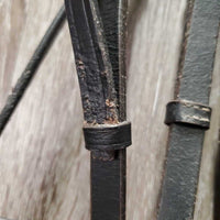 Rsd Monocrown Bridle, Buckles *gc/fair, No Noseband, residue, v.stiff & dry, twist, chews, tight keepers
