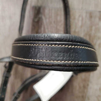 Rsd Monocrown Bridle, Buckles *gc/fair, No Noseband, residue, v.stiff & dry, twist, chews, tight keepers
