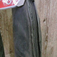 Dress Boots, zips *gc, v.dirty, rubs, stretched els, holey/torn edges, faded
